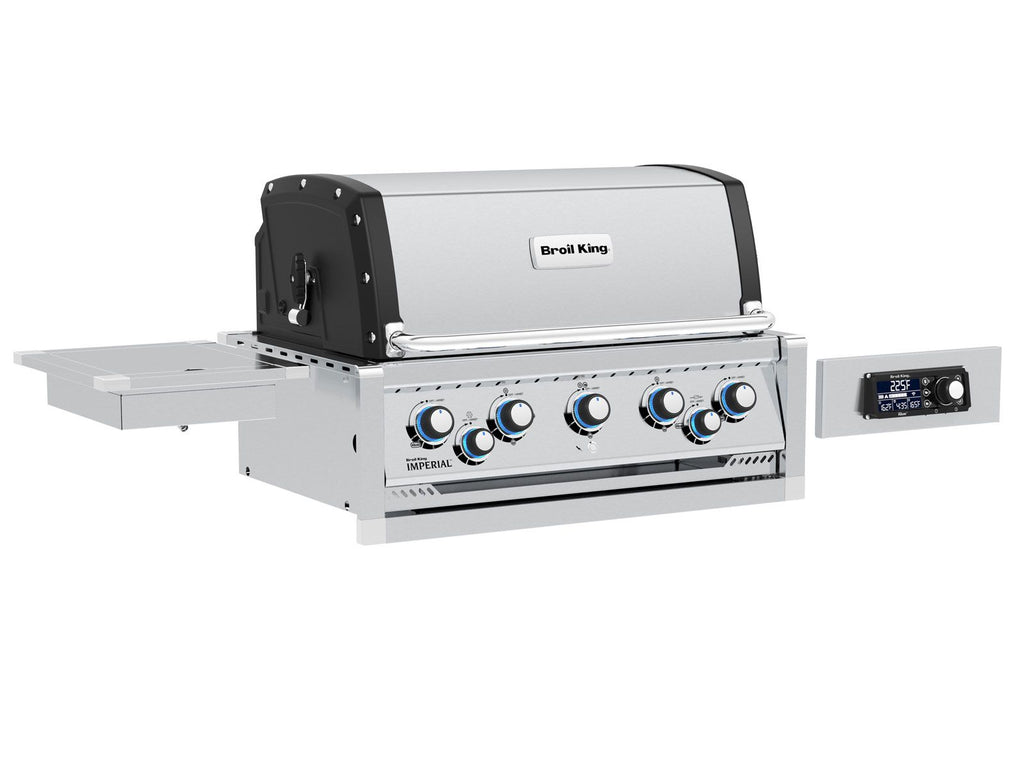 Broil King 8-Foot Outdoor Kitchen Island with Imperial QS 590i 5-Burner Gas Grill, Rotisserie, Side Burner, Sink & iQue™ Technology Control