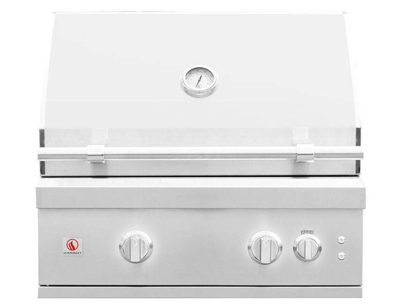 Summerset Quest 30-Inch 2-Burner Built-In Gas Grill with Rear Infrared Burner, Rotisserie Kit & Drop-In Griddle Plate (QST30)