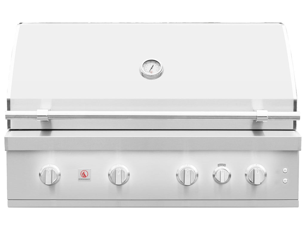 Summerset Quest 42-Inch 4 Burner Built-In Gas Grill with Rear Infrared Burner, Rotisserie Kit & Drop-In Griddle Plate (QST42)