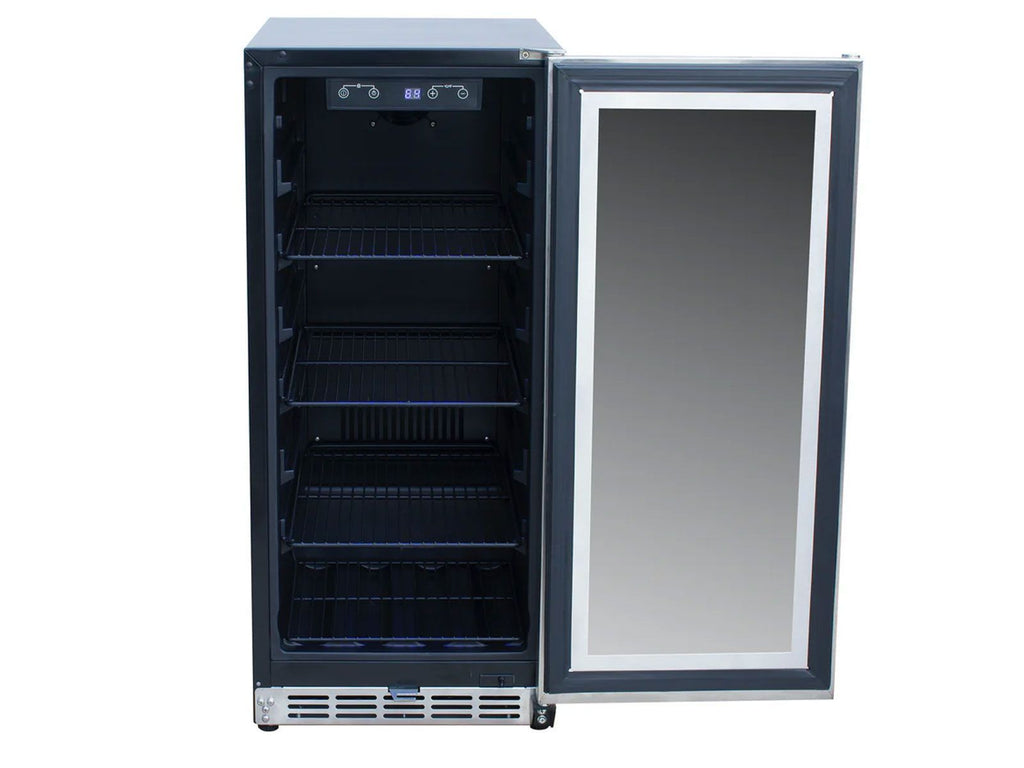 Summerset 15-inch Outdoor Rated Fridge with Glass Door