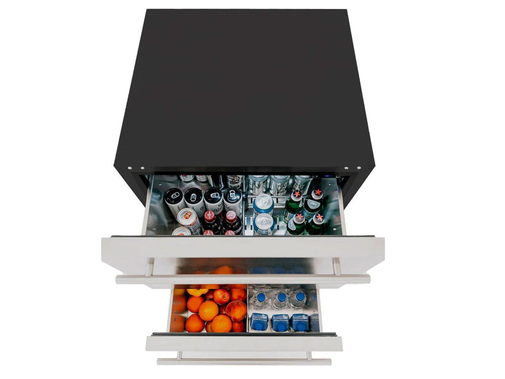 Summerset 24-Inch 5.3 Cu. Ft. Capacity Outdoor Rated Dual Drawer Refrigerator