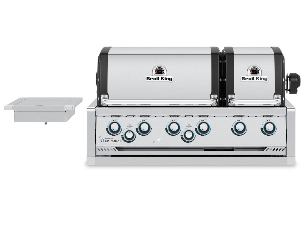 Broil King 8 1/2-Foot Outdoor Kitchen Island with Imperial S 690i 6-Burner Gas Grill, Rotisserie & Side Burner