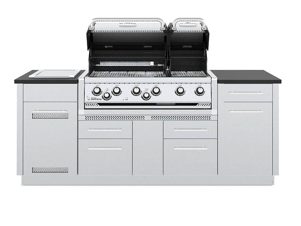 Broil King Imperial S 690i 6-Burner Gas Grill Island With Rotisserie & Side Burner