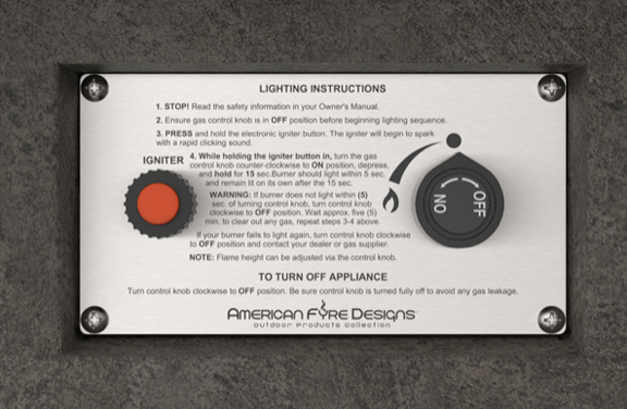 American Fyre Designs Calais Oval Chat Firetable