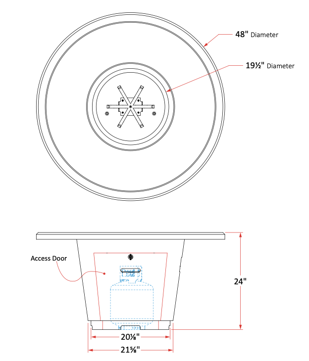 American Fyre Cosmopolitan Round Firetable