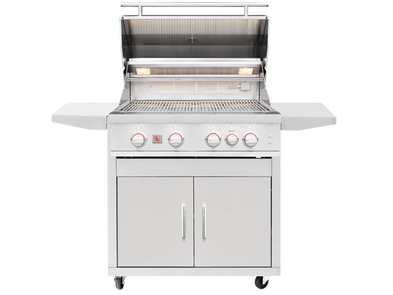 Summerset Sizzler Pro 32-inch 4-Burner Freestanding Gas Grill w/ Rear Infrared Burner (SZRPRO32+CART)