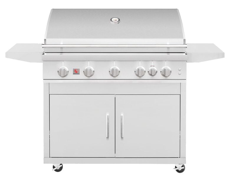Summerset Sizzler Pro 40-Inch 5-Burner Freestanding Gas Grill With Rear Infrared Burner (SZPRO40+CART)