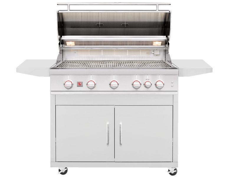 Summerset Sizzler Pro 40-Inch 5-Burner Freestanding Gas Grill With Rear Infrared Burner (SZPRO40+CART)