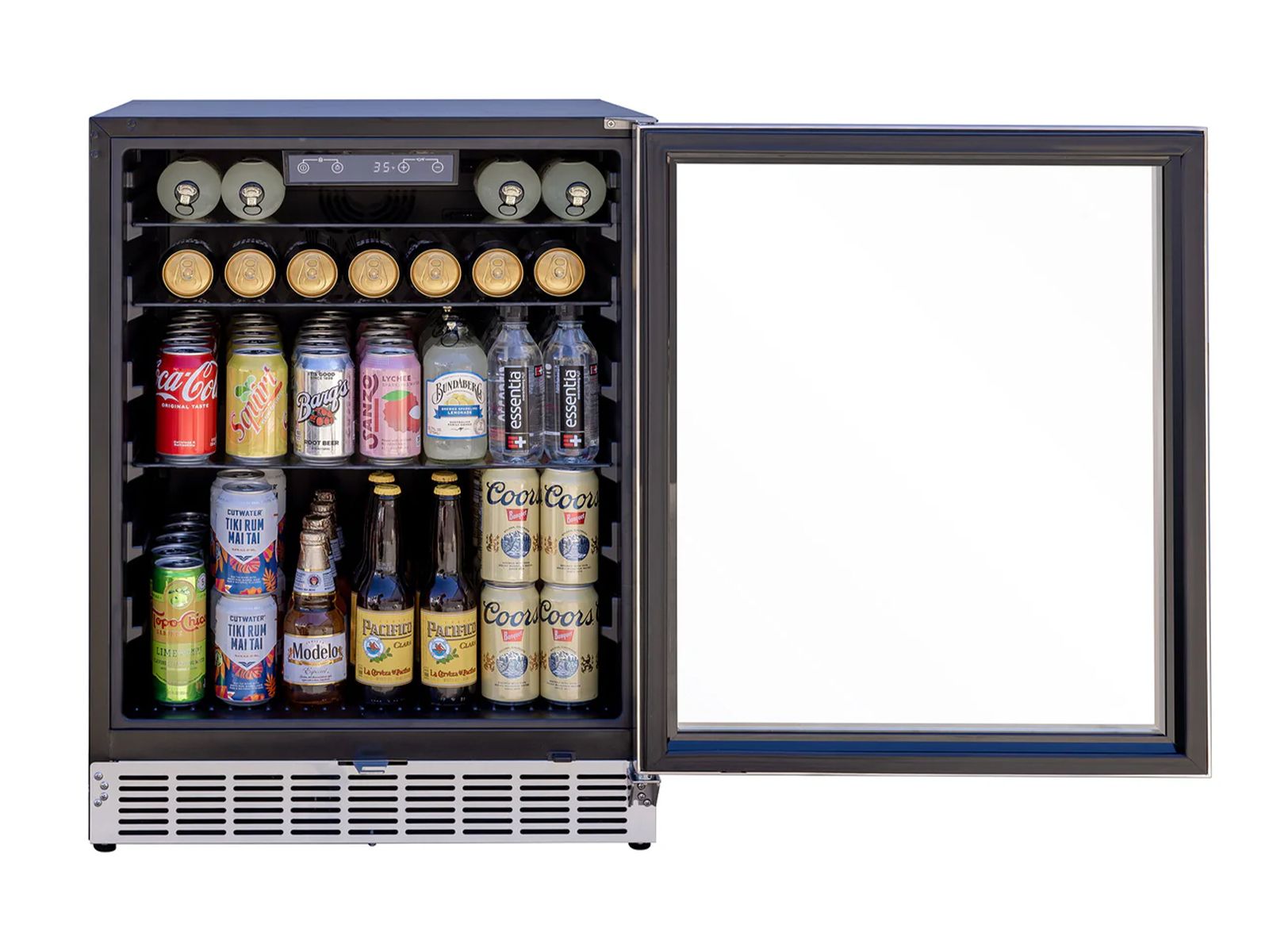 Summerset 24-Inch 5.1 Cu. Ft. Outdoor Glass Door and Glass Shelves Refrigerator