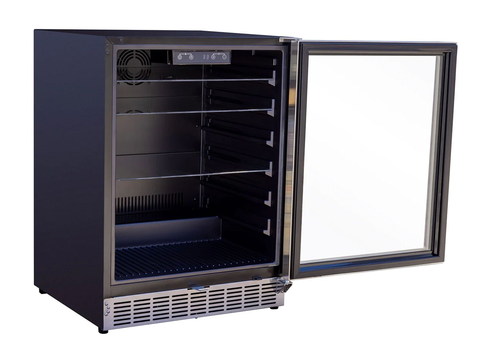 Summerset 24-Inch 5.1 Cu. Ft. Outdoor Glass Door and Glass Shelves Refrigerator