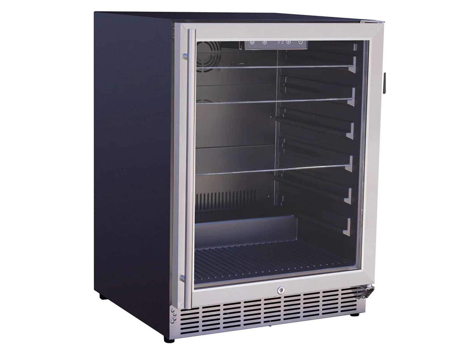 Summerset 24-Inch 5.1 Cu. Ft. Outdoor Glass Door and Glass Shelves Refrigerator