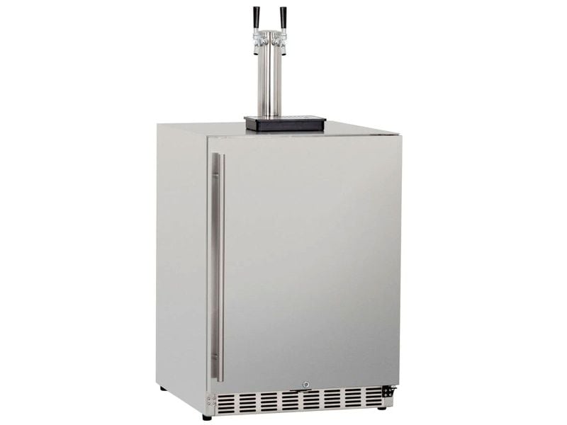 TrueFlame 24-Inch 6.6C Deluxe Single, Double or No Tab Outdoor Kegerator (AMD-RFR-24DK)