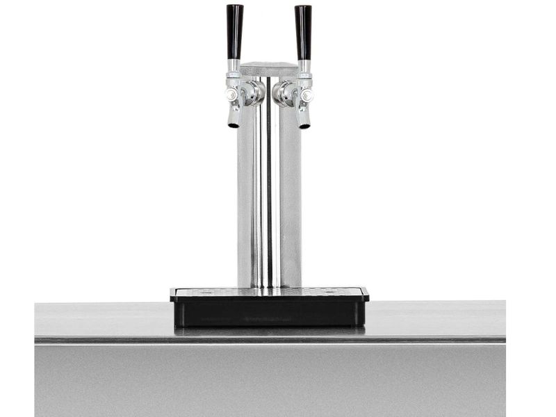 TrueFlame 24-Inch 6.6C Deluxe Single, Double or No Tab Outdoor Kegerator (AMD-RFR-24DK)