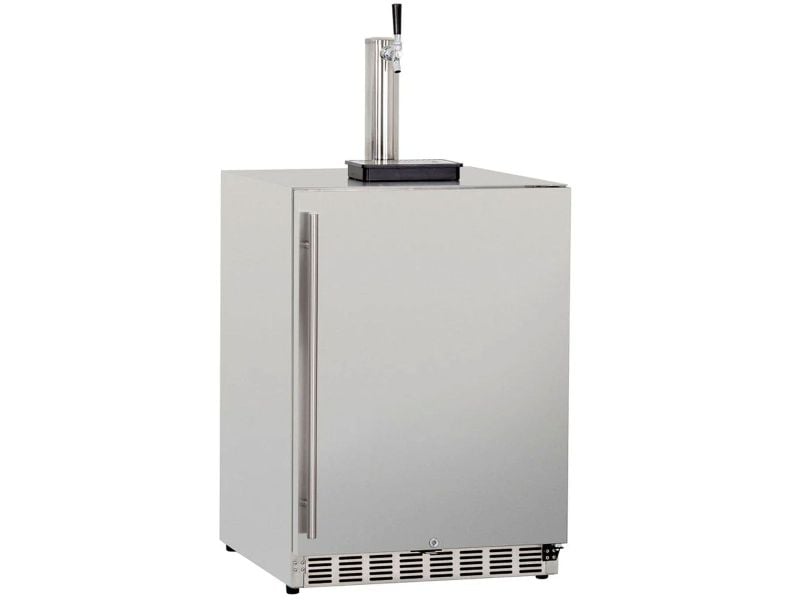 TrueFlame 24-Inch 6.6C Deluxe Single, Double or No Tab Outdoor Kegerator (AMD-RFR-24DK)