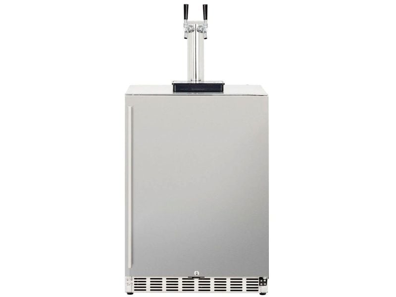TrueFlame 24-Inch 6.6C Deluxe Single, Double or No Tab Outdoor Kegerator (AMD-RFR-24DK)