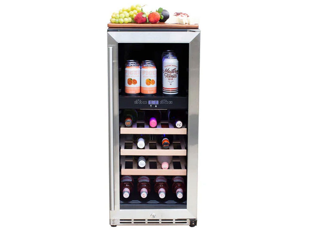 Summerset 15-Inch Outdoor Rated Dual Zone Wine Cooler