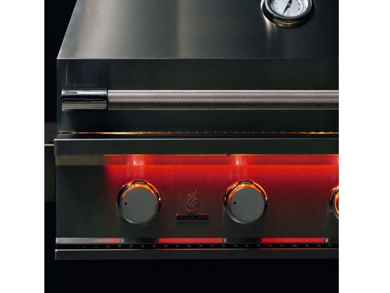 TrueFlame 32-Inch 4-Burner Built-In Grill with Rear Infrared Burner and Grill Lights