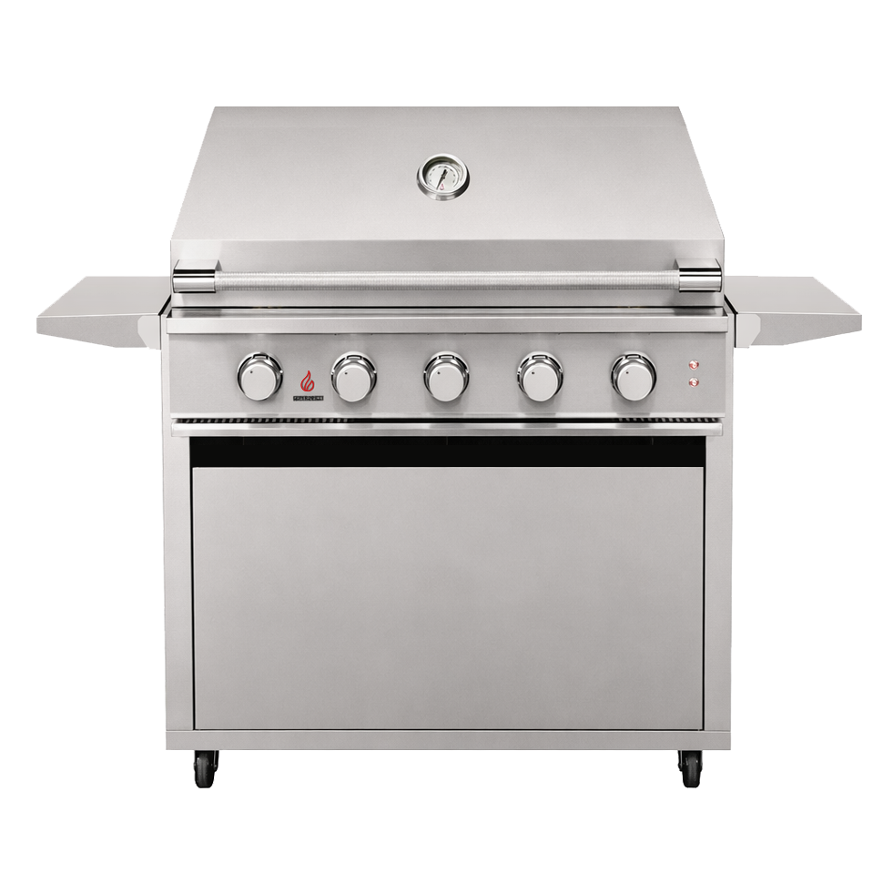 Parrilla de gas independiente TrueFlame Serie E de 32 pulgadas y 4 quemadores 