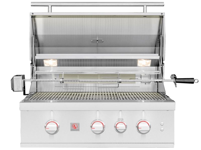 Summerset TRL Pro 32-Inch 3 Burner Built-In Gas Grill With Rear Infrared Burner and Rotisserie Kit (TRLPRO32)