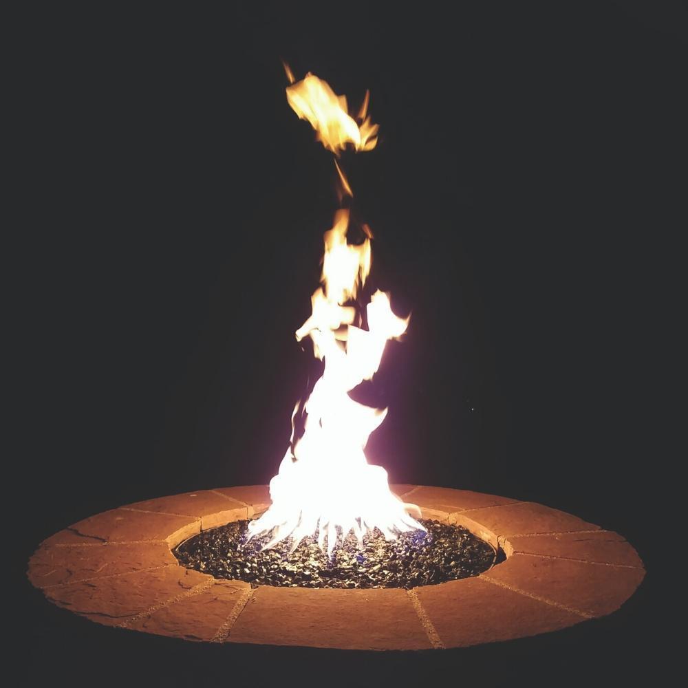 Octagonal CROSSFIRE™ 23 Inch Brass Gas Burner for Cozy Fire Pits