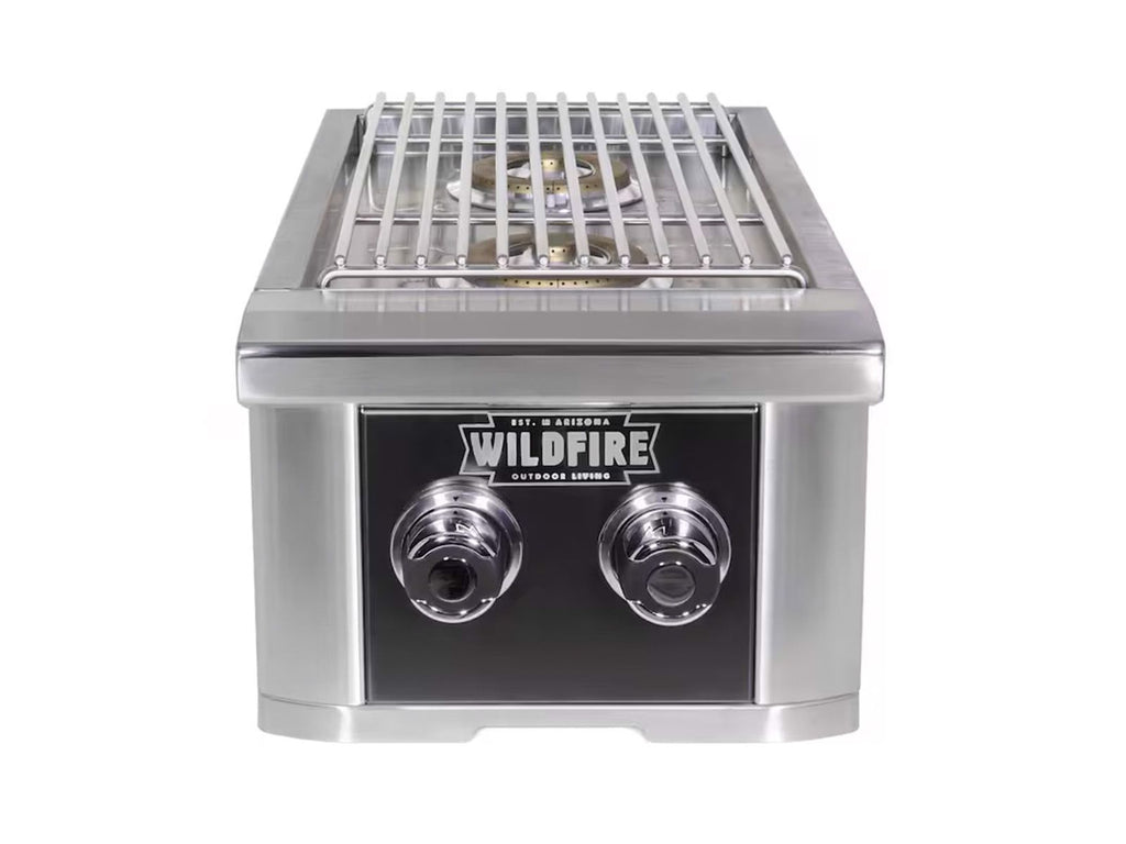 Wildfire Ranch Black 304 Stainless Steel 15-Inch Double Side Burner