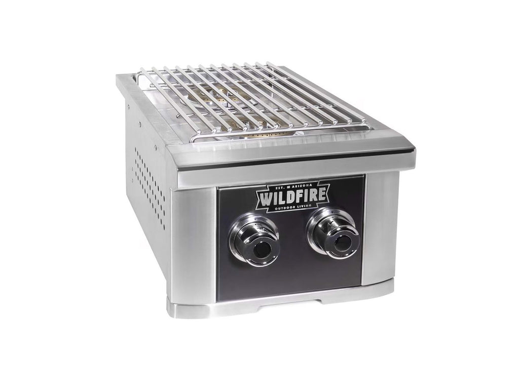 Wildfire Ranch Black 304 Stainless Steel 15-Inch Double Side Burner