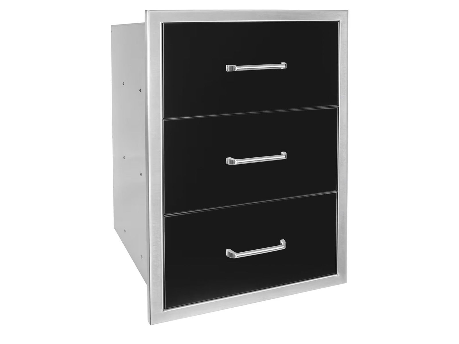 Wildfire 19 X 26 Black 304 Stainless Steel Triple Access Drawer