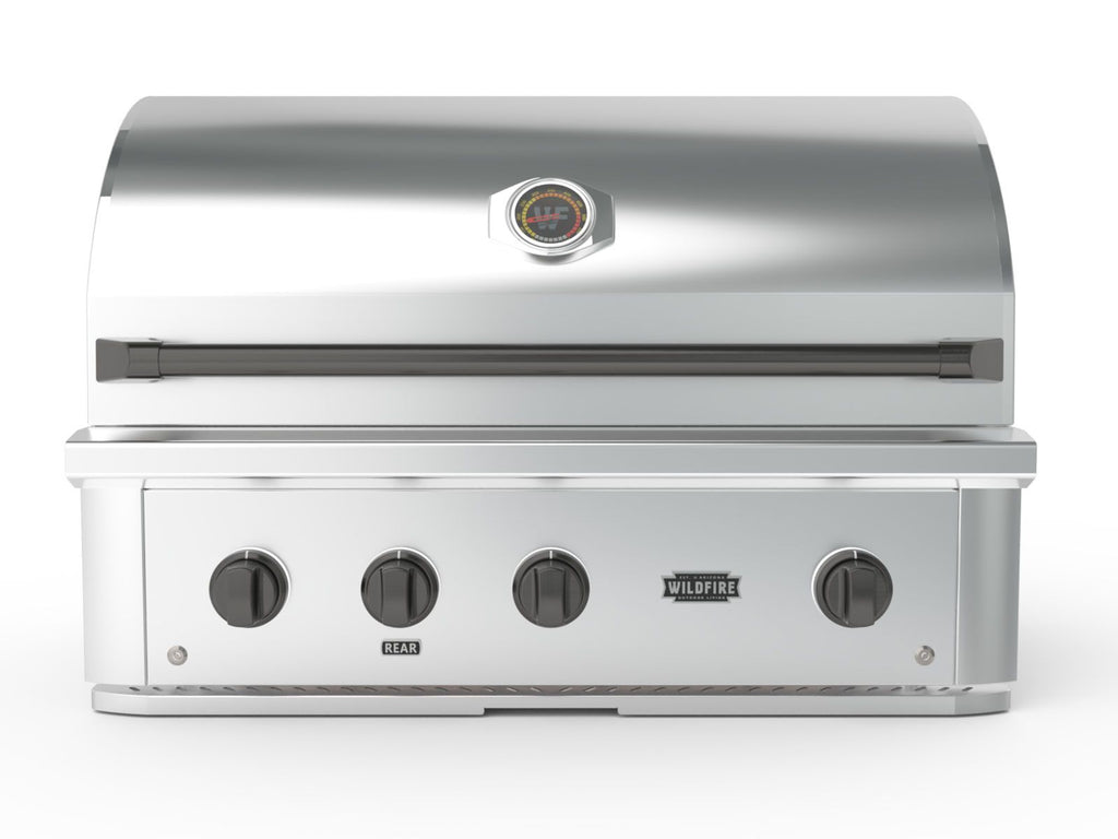 Parrilla a gas Wildfire Ranch Pro de 36 pulgadas, 3 quemadores, acero inoxidable 304, con quemador trasero infrarrojo 