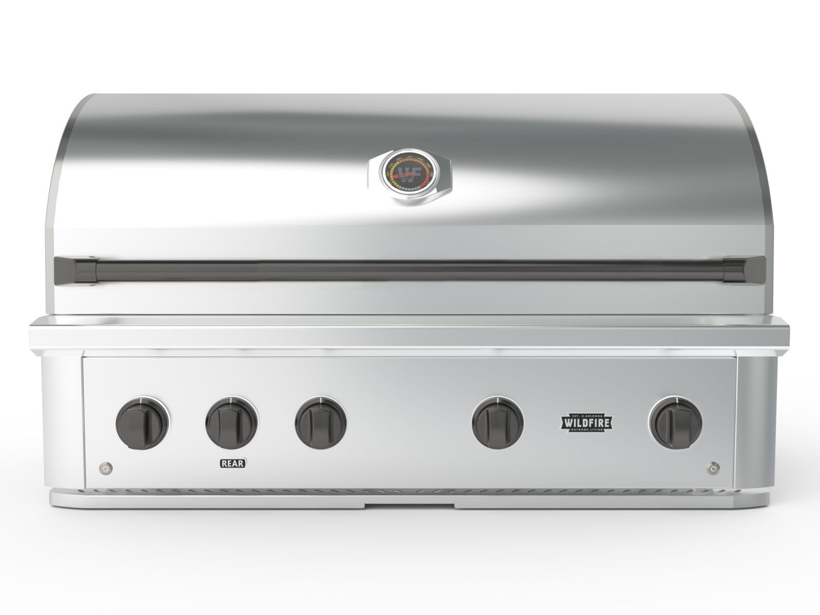 Parrilla a gas Wildfire Ranch Pro de 42 pulgadas, 4 quemadores, acero inoxidable 304, con quemador trasero infrarrojo 