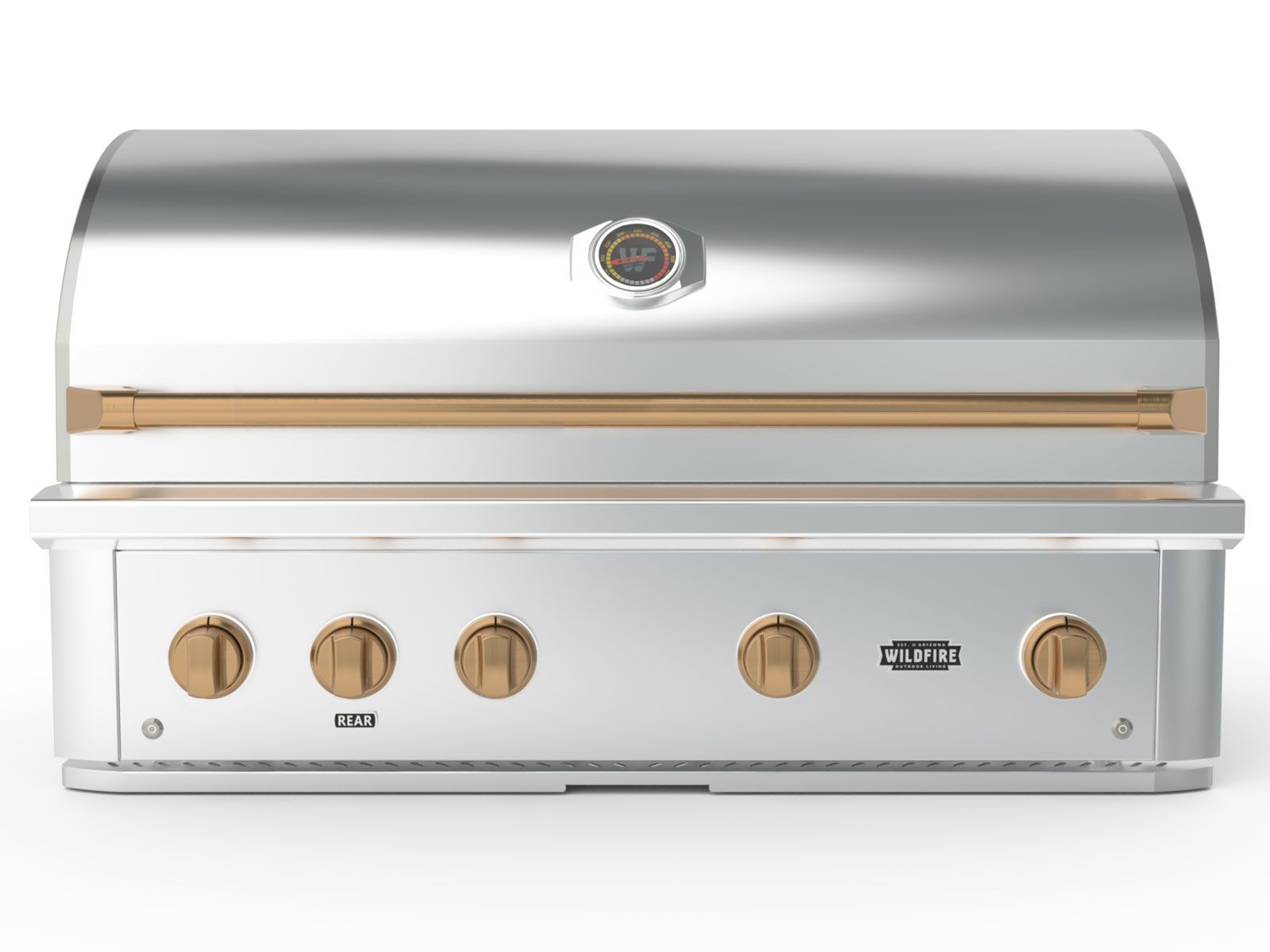 Parrilla a gas Wildfire Ranch Pro de 42 pulgadas, 4 quemadores, acero inoxidable 304, con quemador trasero infrarrojo 